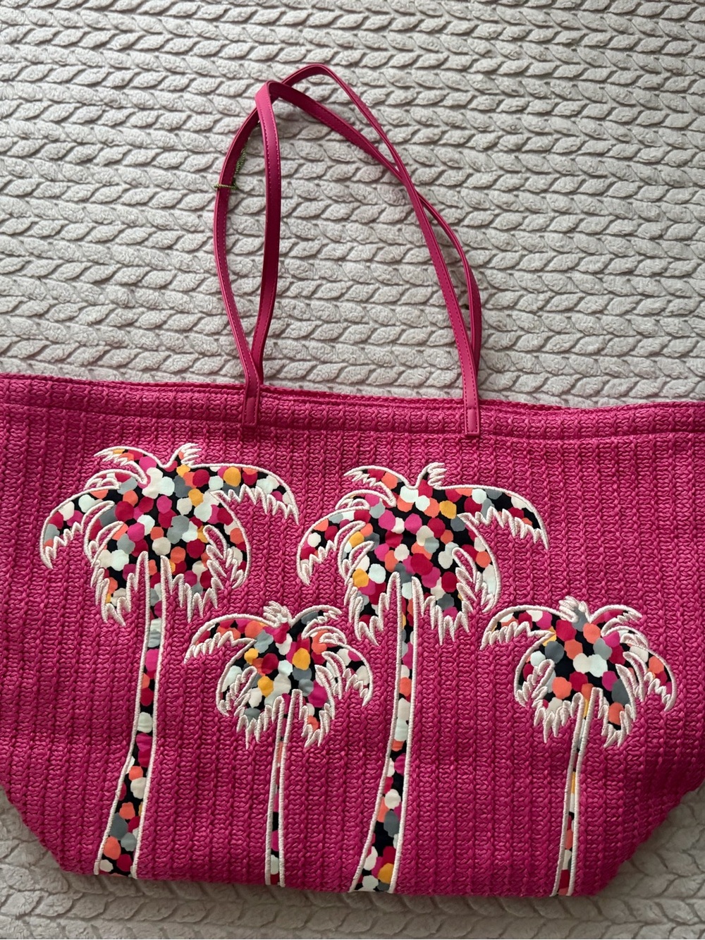 Stylish Hot Pink Palm Tree Tote Bag